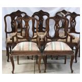 SET OF 8 FRENCH OAK DINING CHAIRS