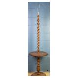 ENGLISH OAK BARLEY TWIST FLOOR LAMP