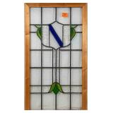 ANTIQUE IRISH STAINED GLASS PANEL