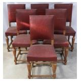 SET OF 6 ENGLISH JACOBEAN STYLE CHAIRS