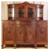 FRENCH OAK VITRINE BUFFET