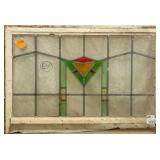 ENGLISH ART DECO STAINED GLASS PANEL