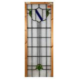 ANTIQUE IRISH STAINED GLASS PANEL