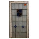 ANTIQUE IRISH STAINED GLASS PANEL