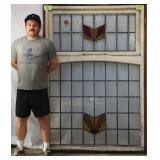 ENGLISH ART DECO STAINED GLASS PANEL