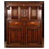 ENGLISH OAK COURT CUPBOARD