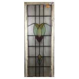 FRENCH ART NOUVEAU STAINED GLASS PANEL