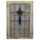 ANTIQUE ENGLISH STAINED GLASS PANEL