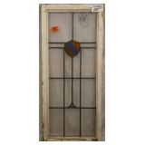 ANTIQUE CONTINENTAL STAINED GLASS PANEL