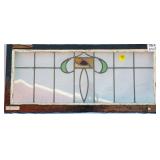 CONTINENTAL STAINED GLASS PANEL