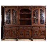 MONUMENTAL 19TH C. ENGLISH MAHOGANY BREAKFRONT VIT