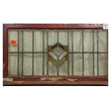 CONTINENTAL ART DECO STAINED GLASS PANEL