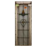 ANTIQUE IRISH STAINED GLASS PANEL