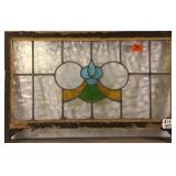 ANTIQUE CONTINENTAL STAINED GLASS PANEL