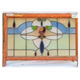 FRENCH ART NOUVEAU STAINED GLASS PANEL