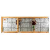 PAIR OF FRENCH ART NOUVEAU STAINED GLASS PANELS