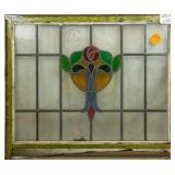 CONTINENTAL STAINED GLASS PANEL