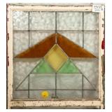 ENGLISH ART DECO STAINED GLASS PANEL