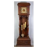 HERTZ MAHOGANY GRANDMOTHER CASE CLOCK