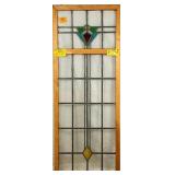 ENGLISH ART DECO STAINED GLASS PANEL