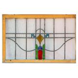 FRENCH ART DECO STAINED GLASS PANEL