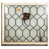 ENGLISH ART NOUVEAU STAINED GLASS PANEL