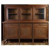 FRENCH OAK VITRINE BUFFET