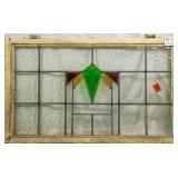 ENGLISH ART DECO STAINED GLASS PANEL