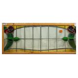 FRENCH ART NOUVEAU STAINED GLASS PANEL