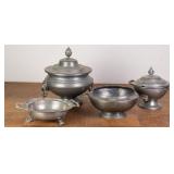 4 PEWTER TABLE ARTICLES