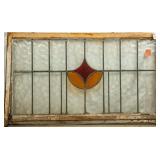 ENGLISH STAINED GLASS PANEL