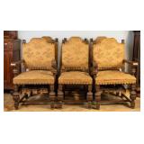 SET OF 6 19TH C. FRENCH JACOBEAN STYLE OAK CHAIRS
