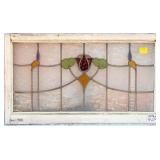 FRENCH ART NOUVEAU STAINED GLASS PANEL