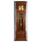 GERMAN OAK TALL CASE CLOCK