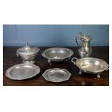 6 PEWTER TABLE ARTICLES