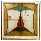 CONTINENTAL STAINED GLASS PANEL