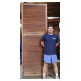 ENGLISH ART DECO TAMBOUR DOOR CABINET