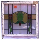 ANTIQUE STAINED GLASS WINDOW