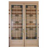 PAIR OF 19TH C. FRENCH STAINED GLASS ARCHITECTURAL