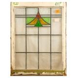 ENGLISH ART DECO STAINED GLASS PANEL