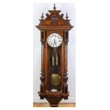 19TH C. ENGLISH VICTORIAN MAHOGANY WEIGHTED REGULA