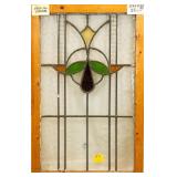 IRISH ART NOUVEAU STAINED GLASS PANEL