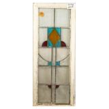 ENGLISH ART DECO STAINED GLASS PANEL