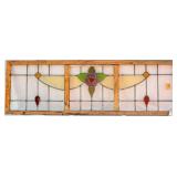 FRENCH ART NOUVEAU STAINED GLASS PANEL