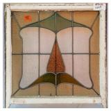 FRENCH ART DECO STAINED GLASS PANEL