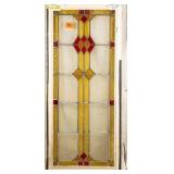 ANTIQUE IRISH STAINED GLASS PANEL