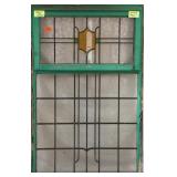 IRISH ART DECO STAINED GLASS PANEL