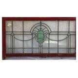 ANTIQUE CONTINENTAL STAINED GLASS PANEL