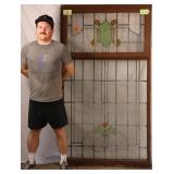 ANTIQUE IRISH STAINED GLASS PANEL