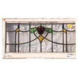 FRENCH ART NOUVEAU STAINED GLASS PANEL